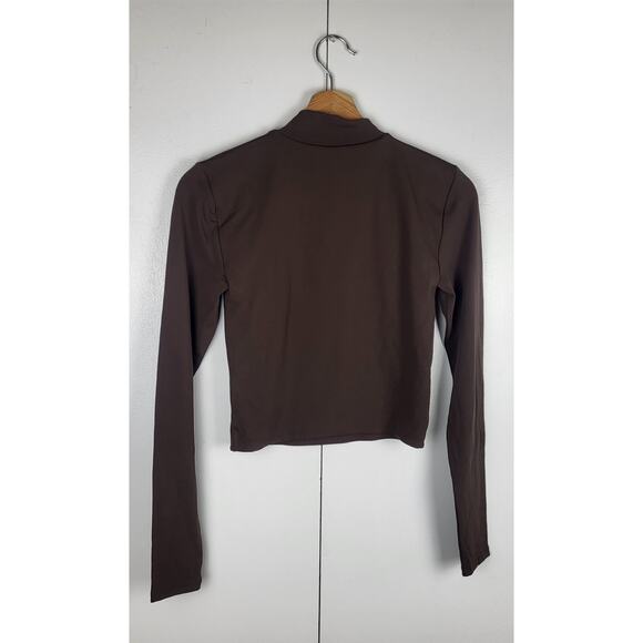 Babaton Signature Contour Mockneck Coffee Bean Long Sleeve Top | Small - Picture 8 of 9